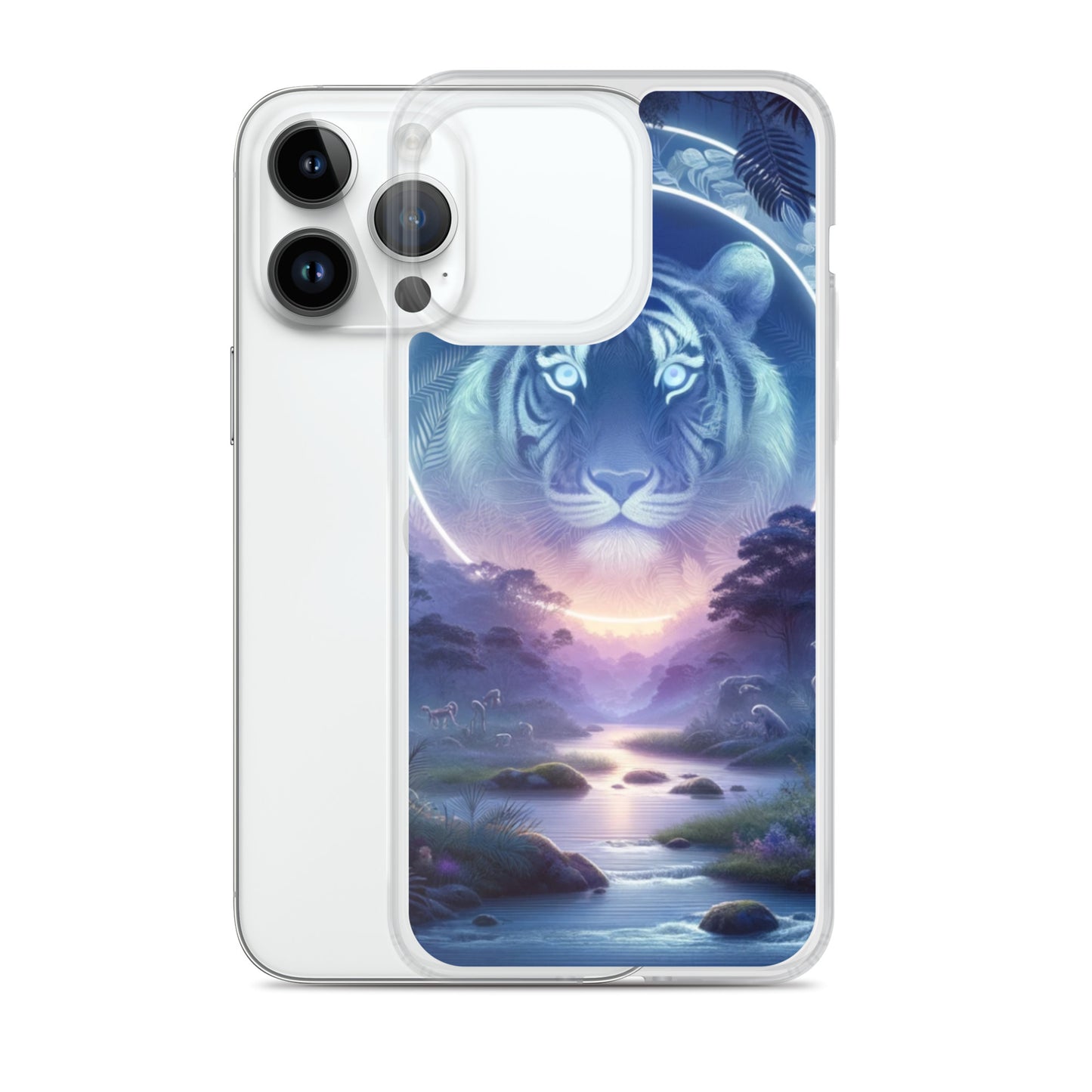Clear iPhone Case - Mystical Twilight Tiger