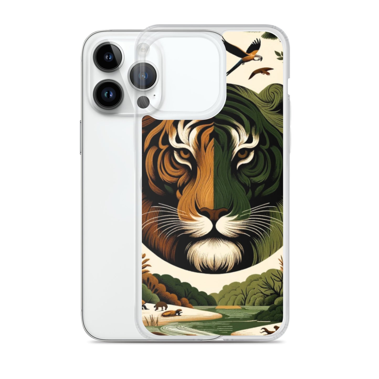Clear iPhone Case - Earthy & Warm Tiger