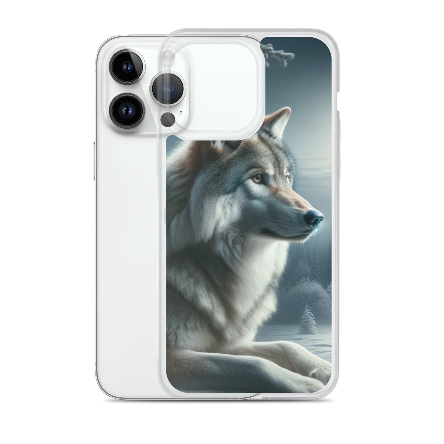 Clear iPhone Case - Wolf at Night