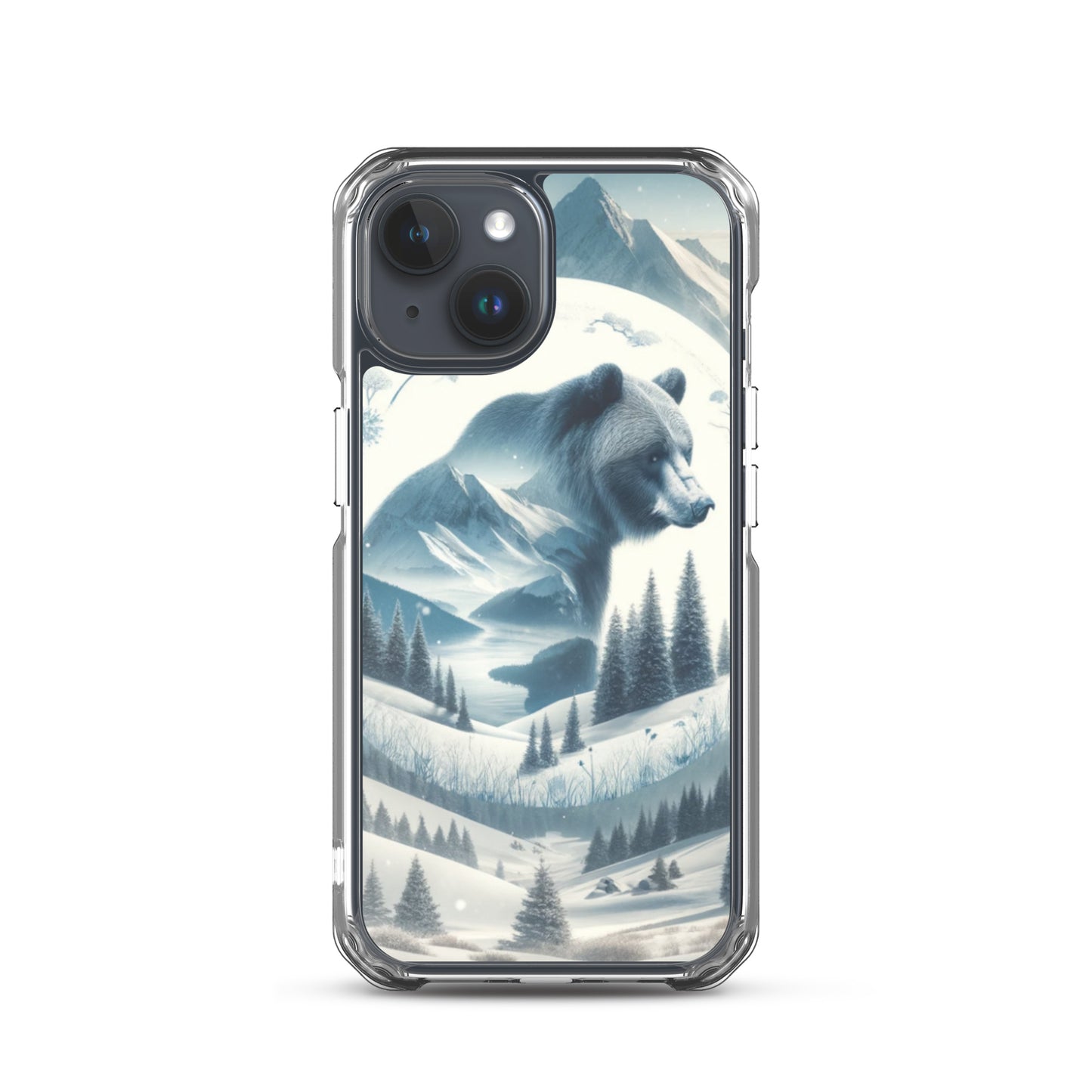 Clear iPhone Case - Snowy Bear