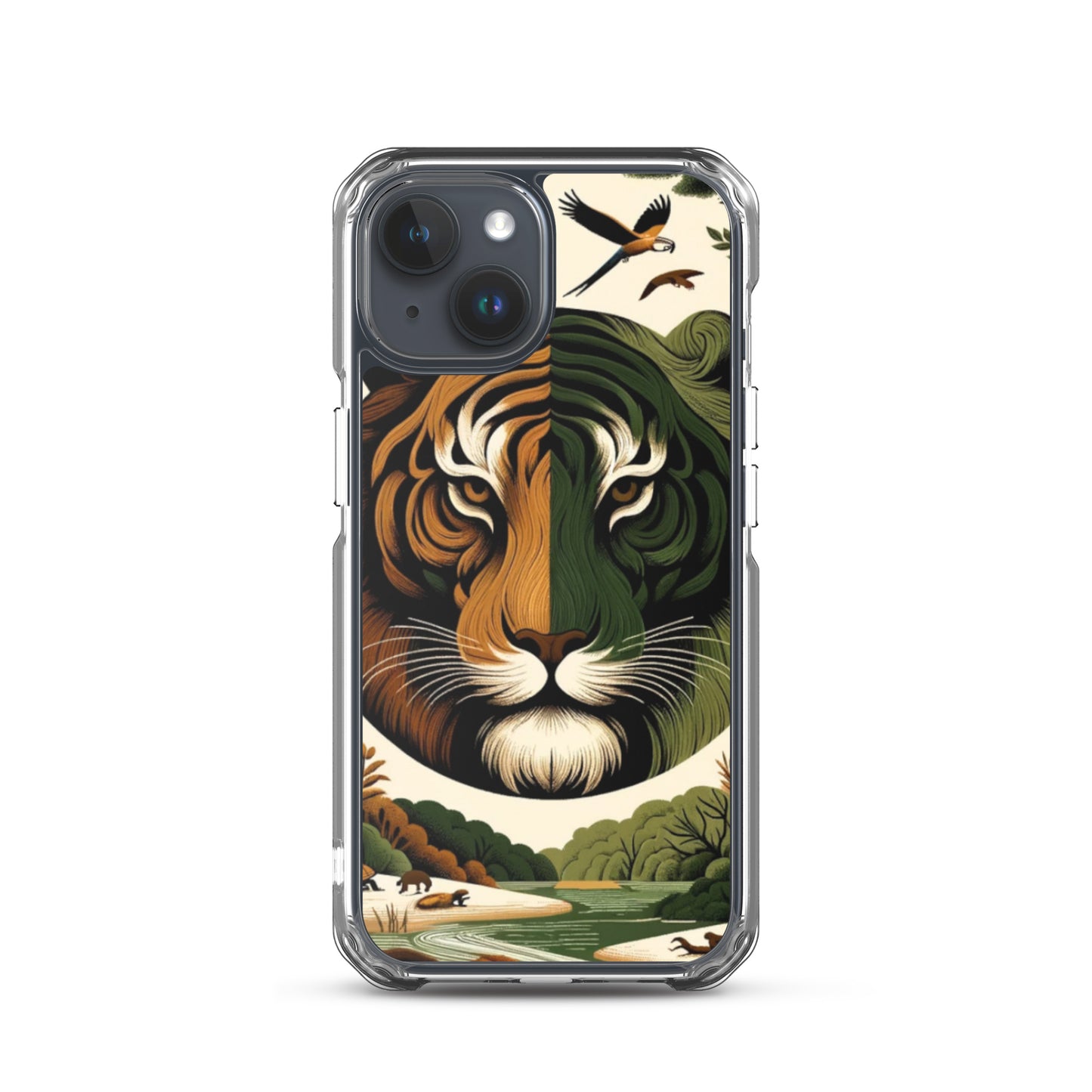 Clear iPhone Case - Earthy & Warm Tiger