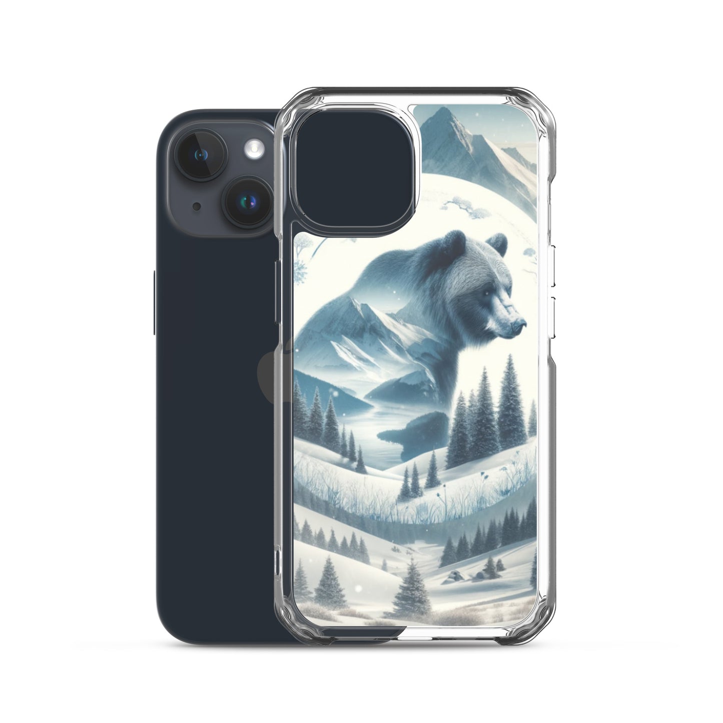 Clear iPhone Case - Snowy Bear