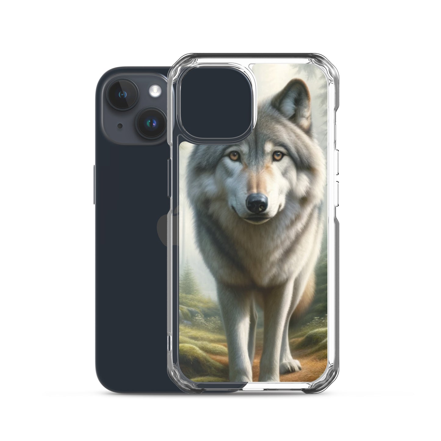 Clear iPhone Case - Forest Wolf