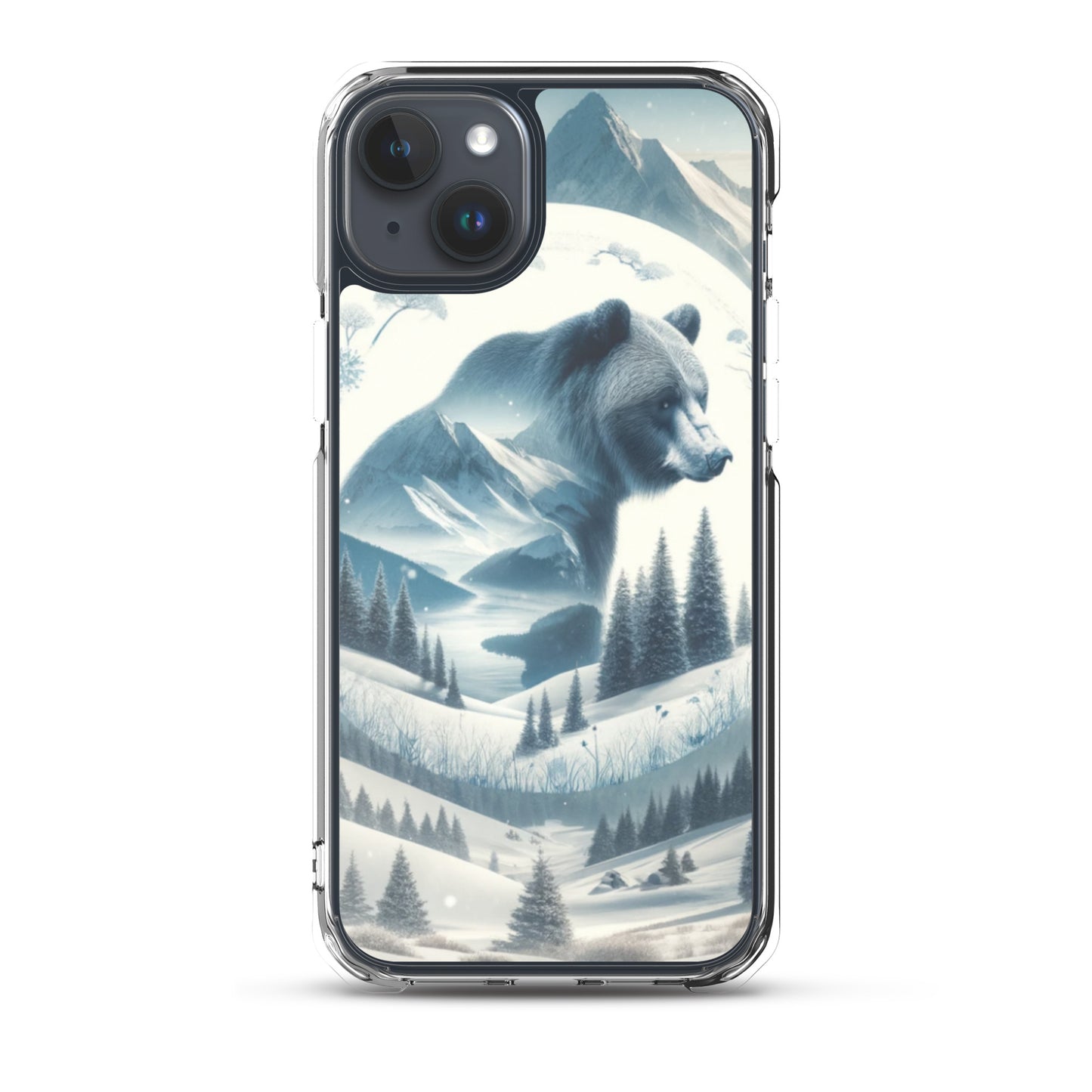 Clear iPhone Case - Snowy Bear