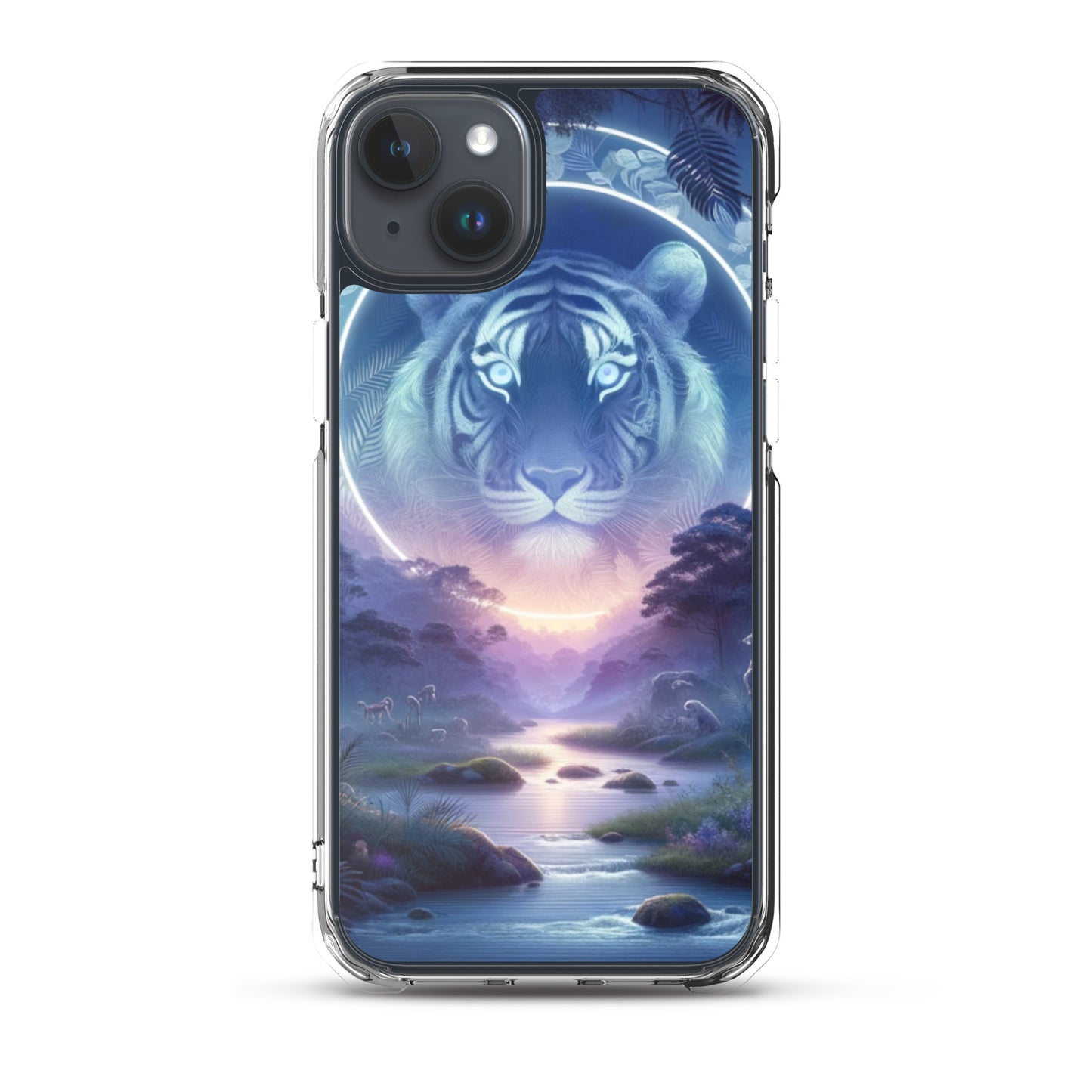 Clear iPhone Case - Mystical Twilight Tiger