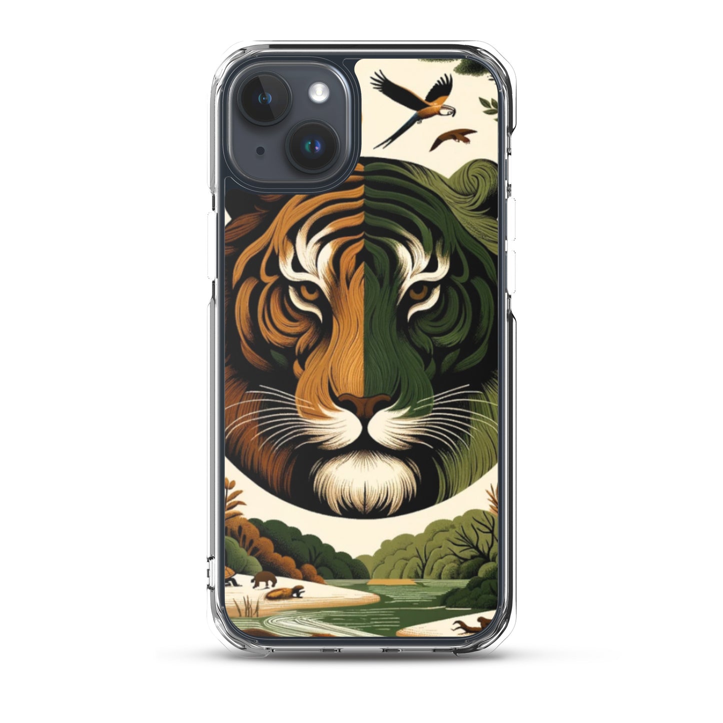 Clear iPhone Case - Earthy & Warm Tiger