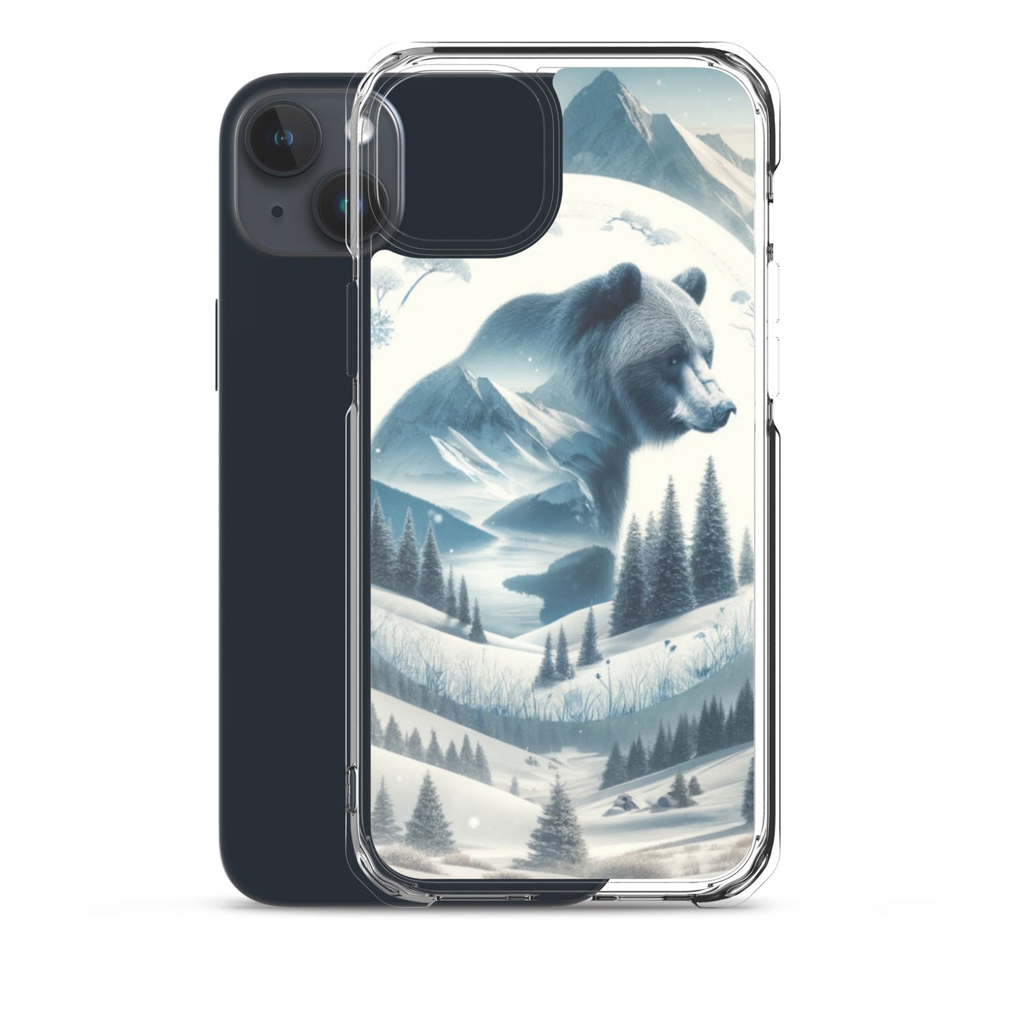 Clear iPhone Case - Snowy Bear