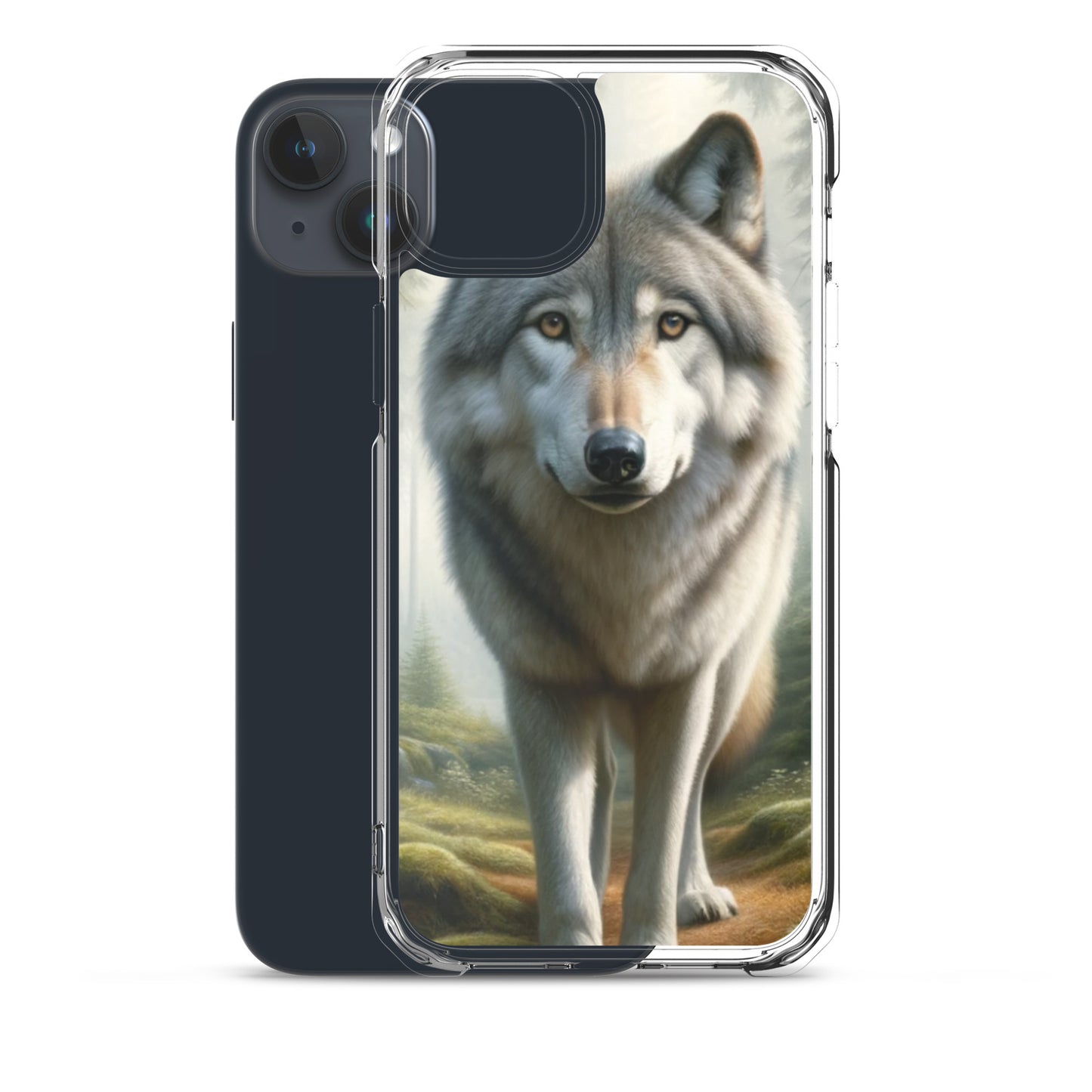 Clear iPhone Case - Forest Wolf
