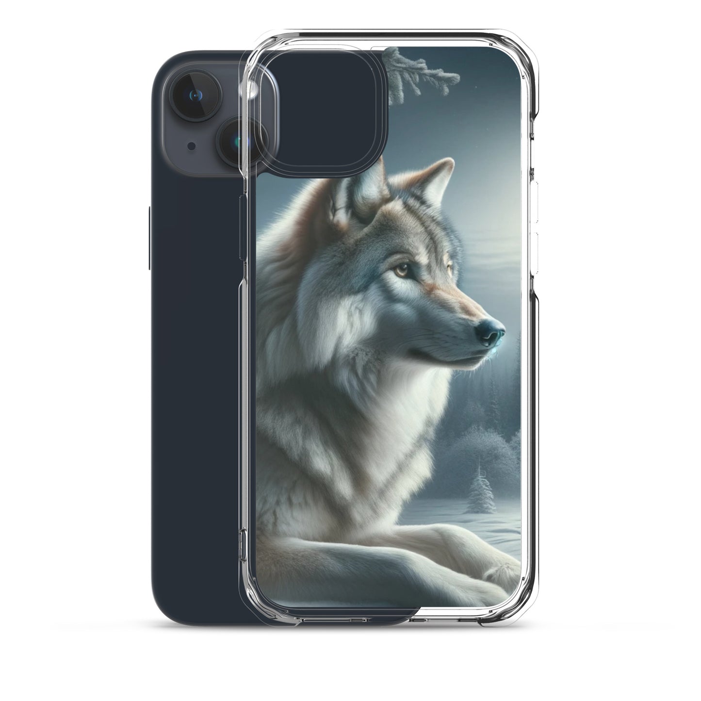 Clear iPhone Case - Wolf at Night