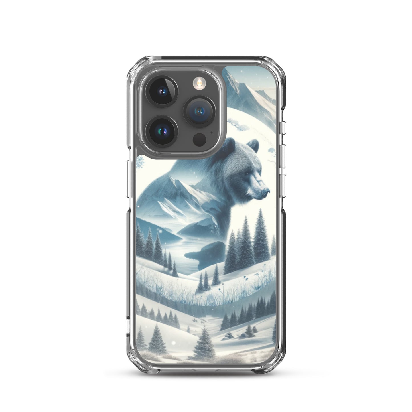 Clear iPhone Case - Snowy Bear