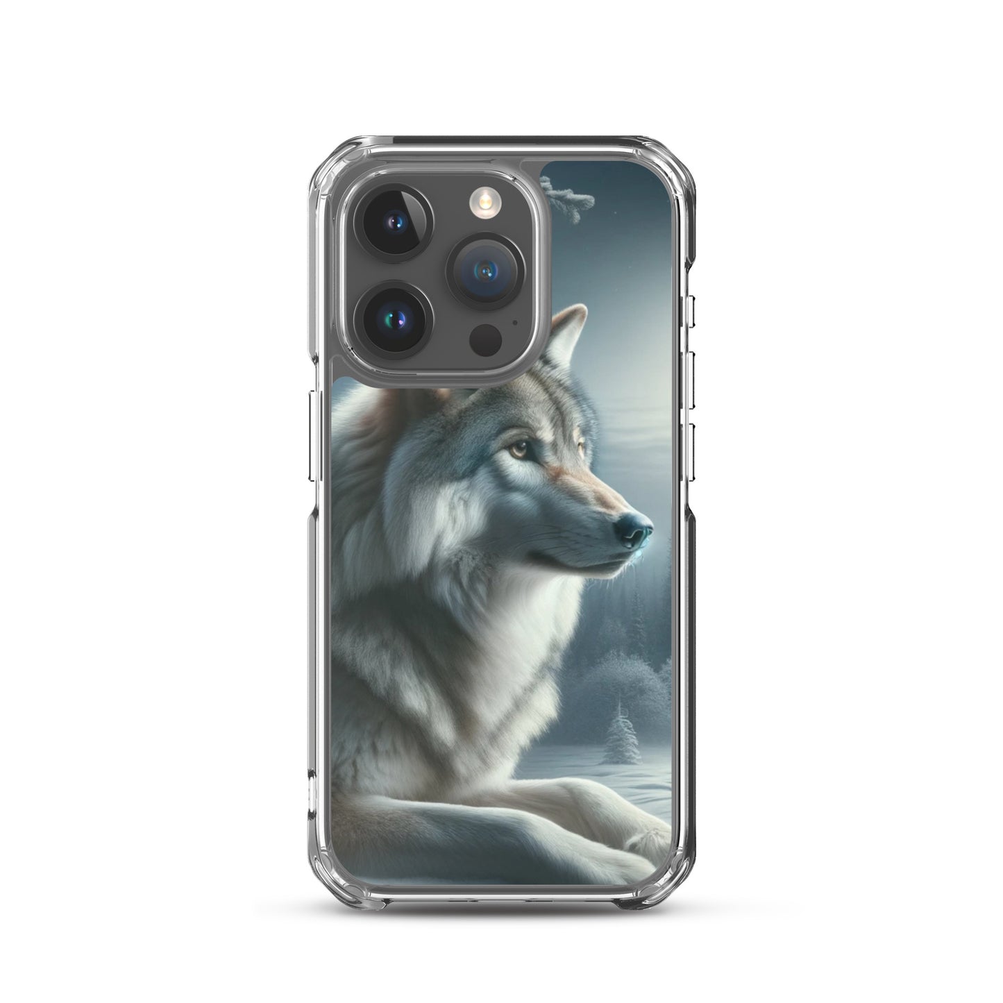Clear iPhone Case - Wolf at Night