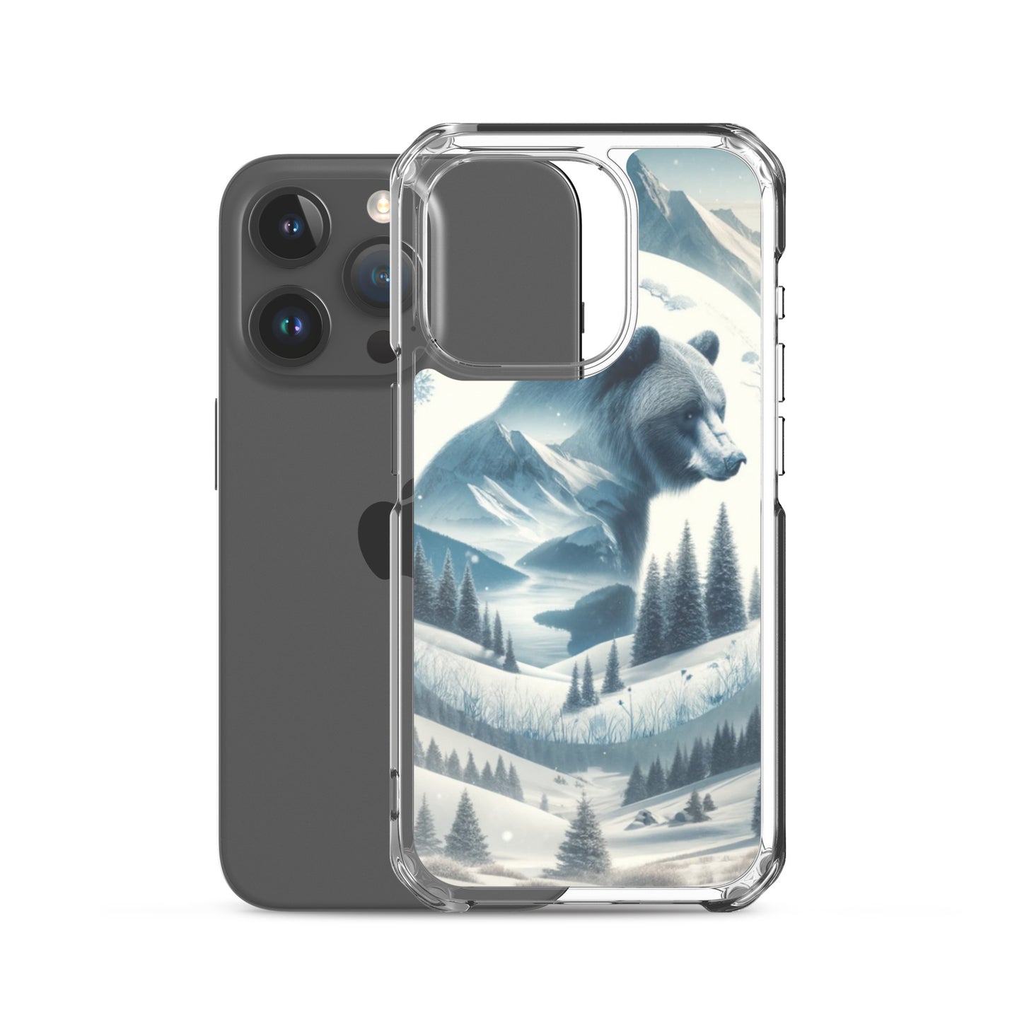 Clear iPhone Case - Snowy Bear