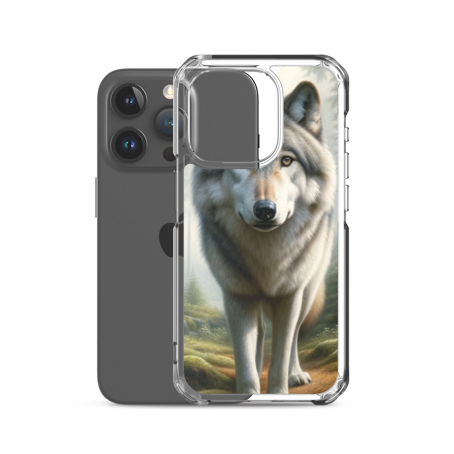Clear iPhone Case - Forest Wolf