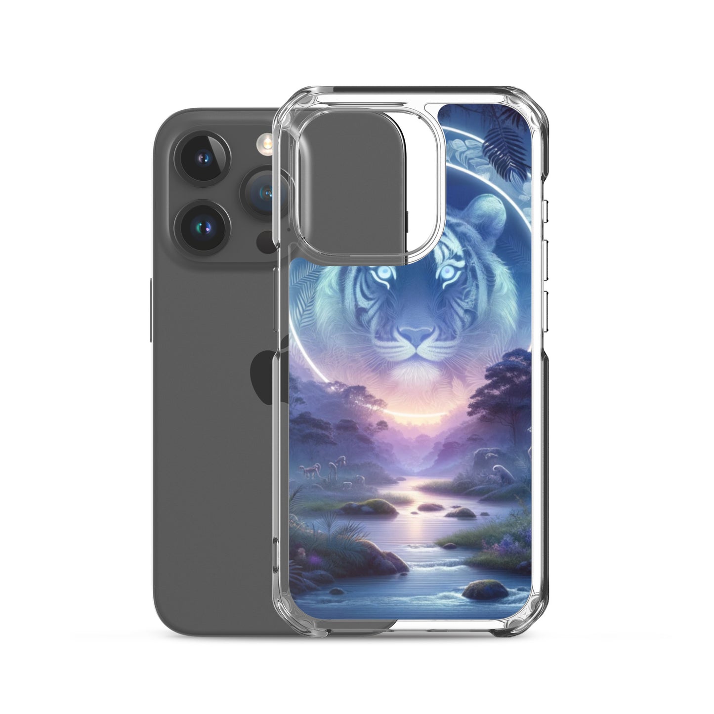 Clear iPhone Case - Mystical Twilight Tiger