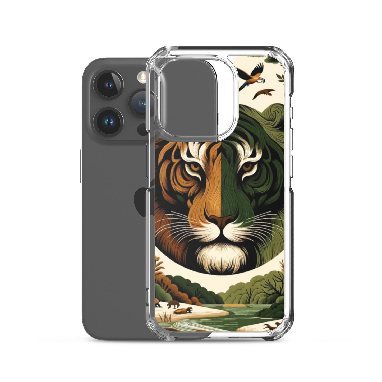 Clear iPhone Case - Earthy & Warm Tiger