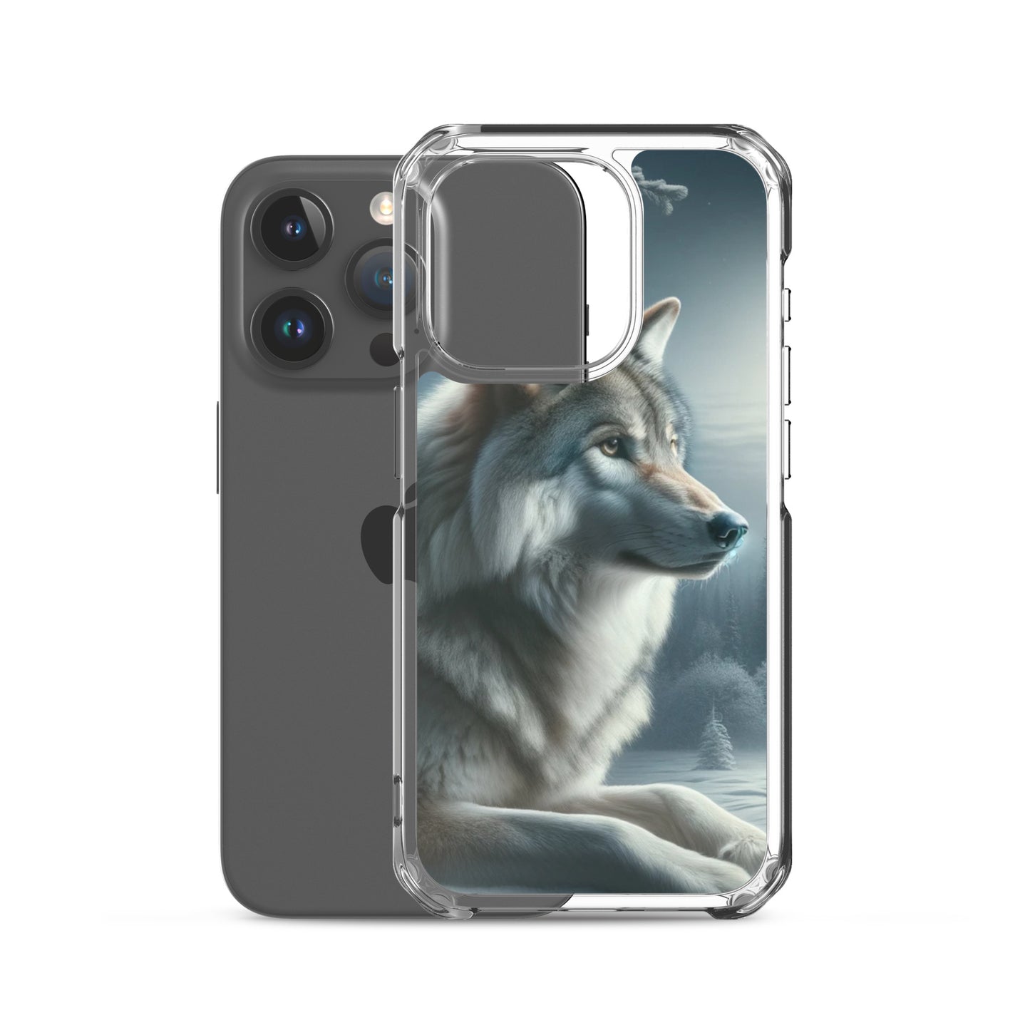Clear iPhone Case - Wolf at Night