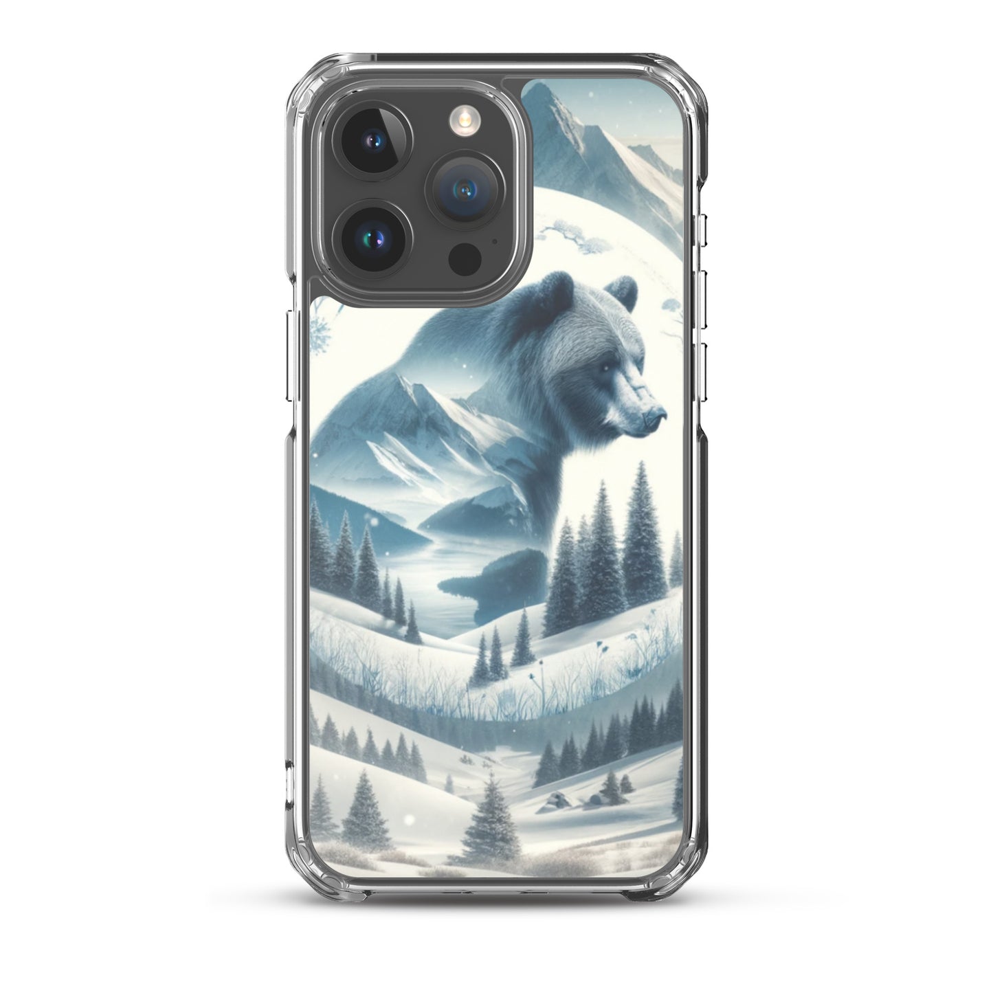Clear iPhone Case - Snowy Bear