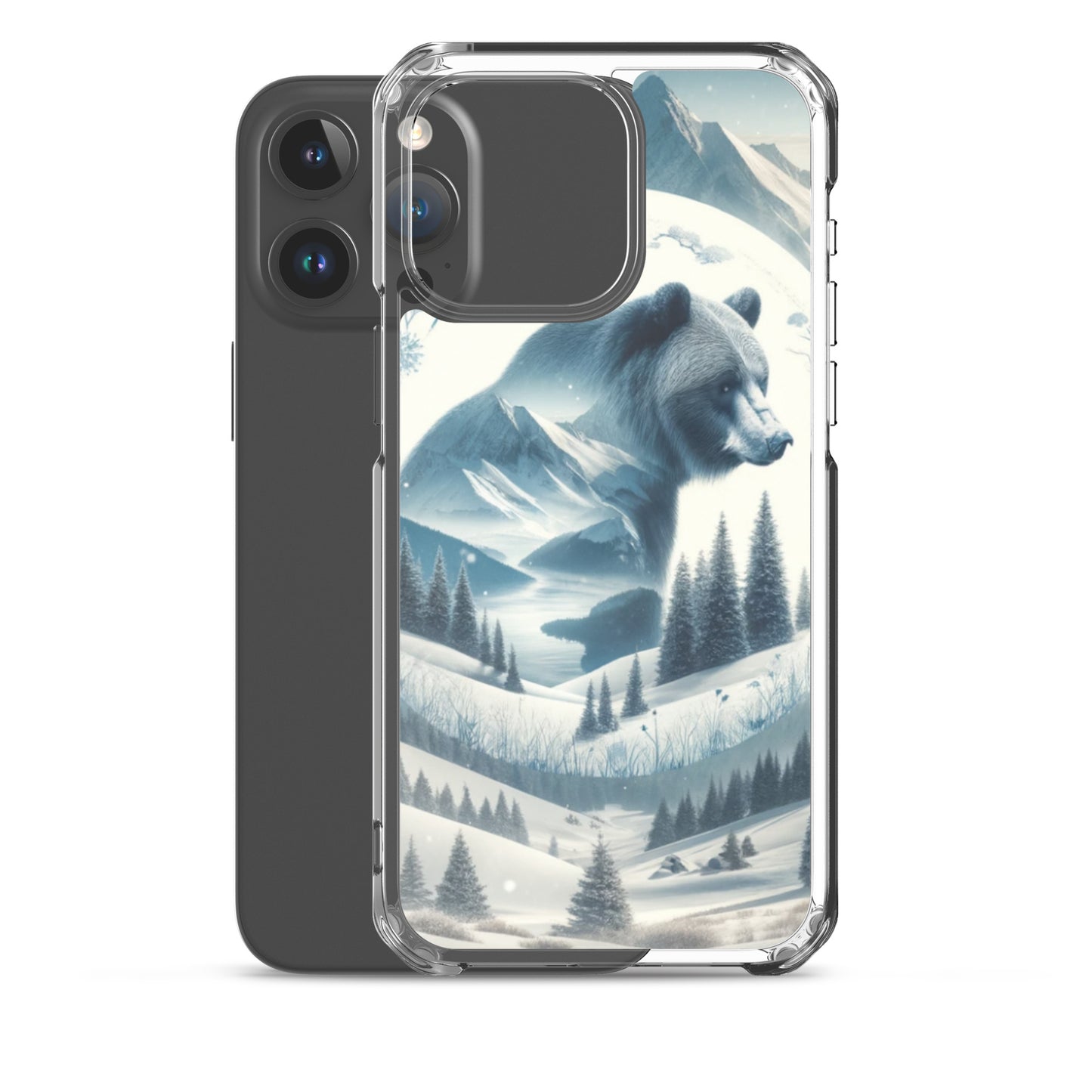 Clear iPhone Case - Snowy Bear