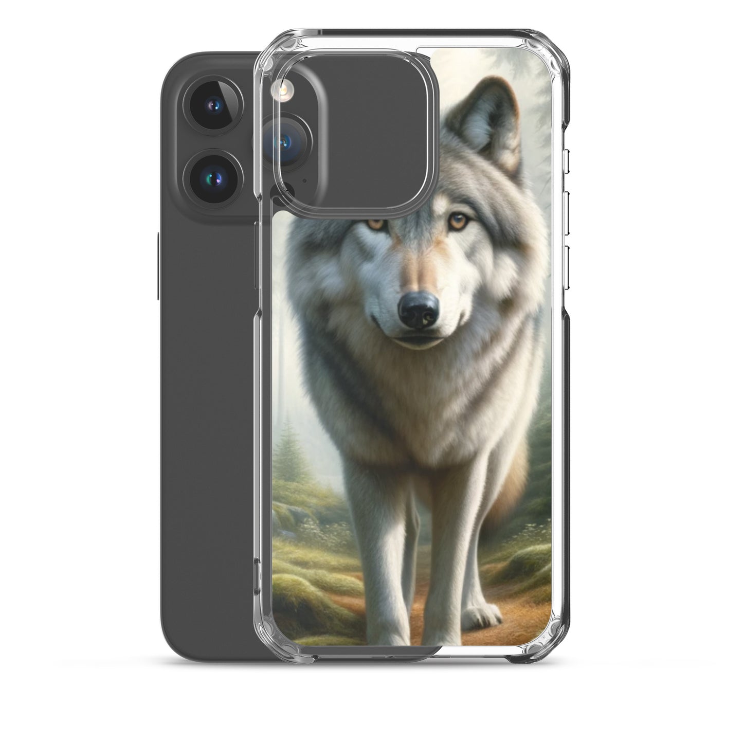 Clear iPhone Case - Forest Wolf