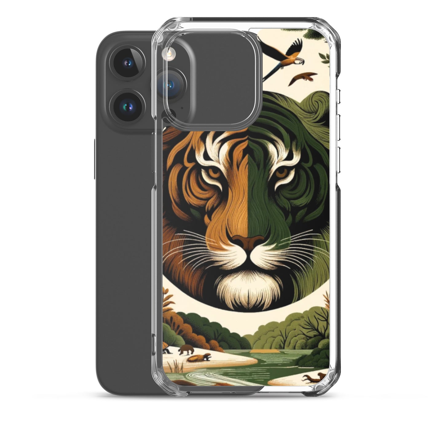 Clear iPhone Case - Earthy & Warm Tiger