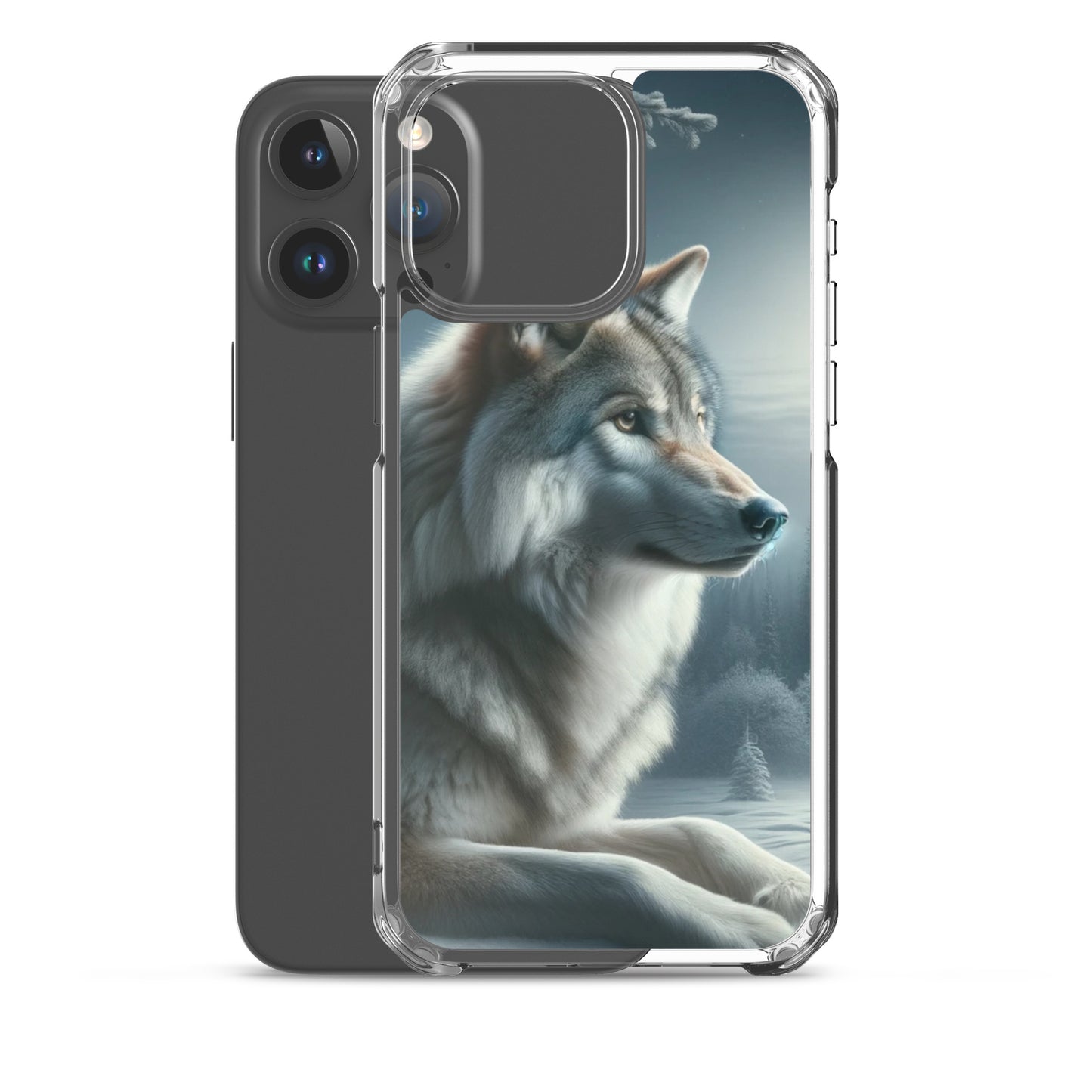 Clear iPhone Case - Wolf at Night