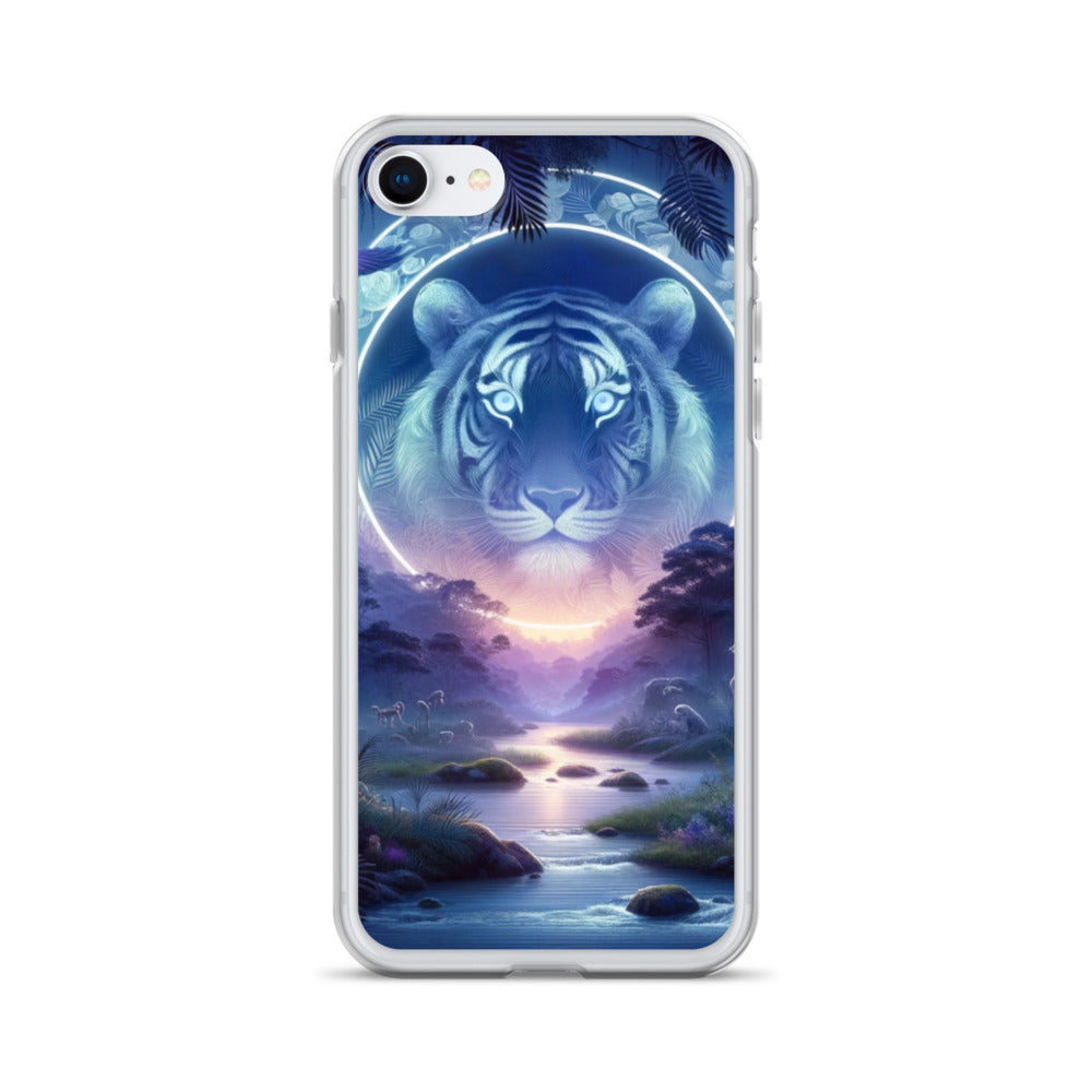 Clear iPhone Case - Mystical Twilight Tiger