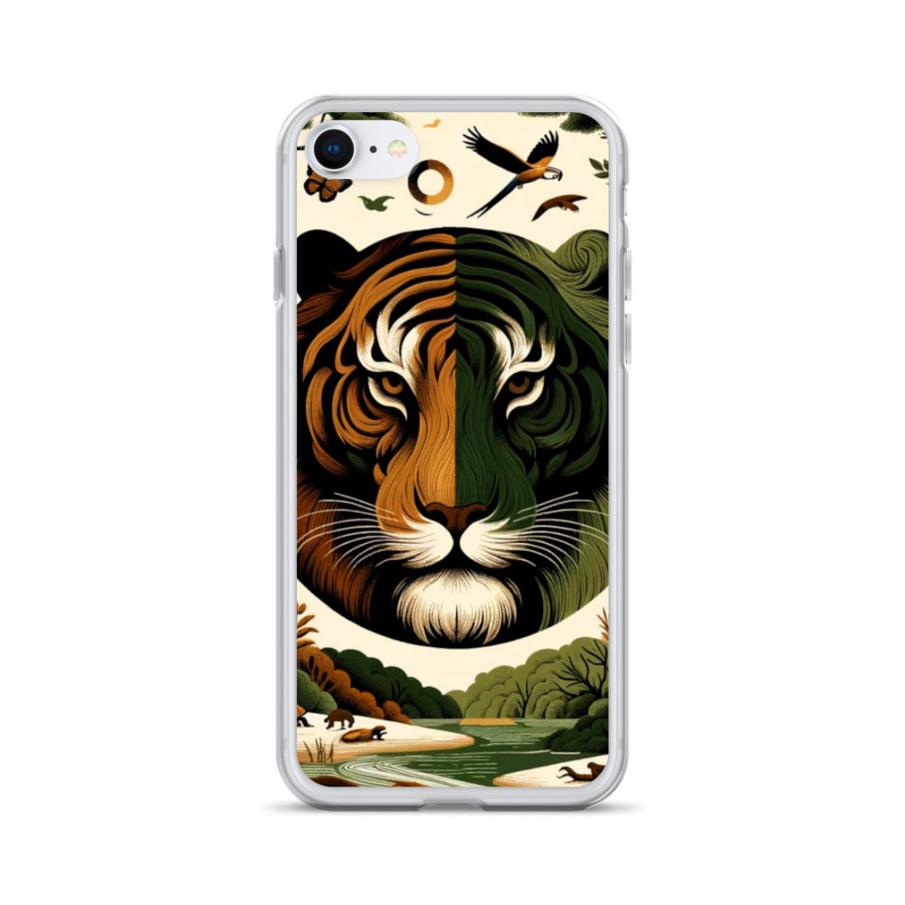 Clear iPhone Case - Earthy & Warm Tiger