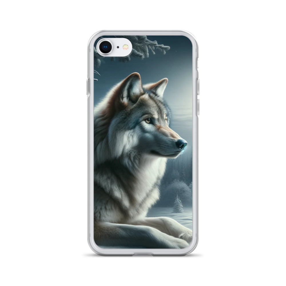 Clear iPhone Case - Wolf at Night