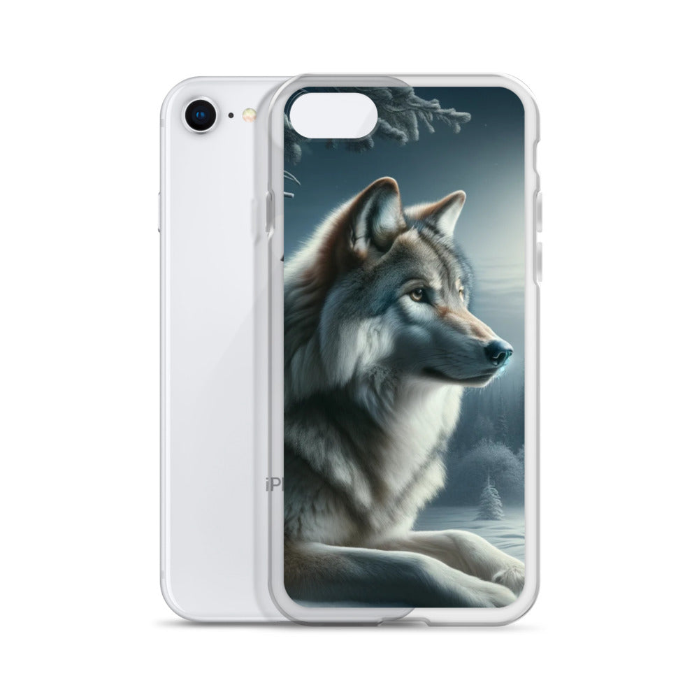 Clear iPhone Case - Wolf at Night