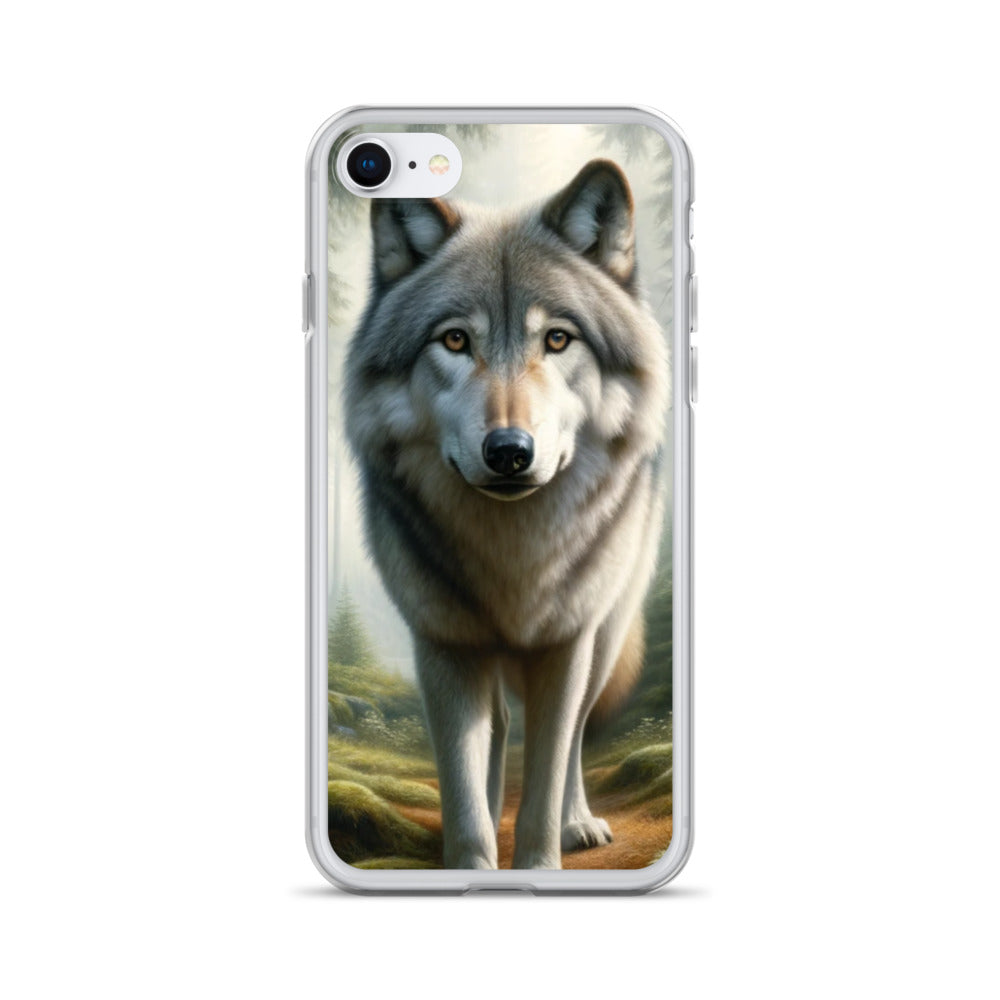 Clear iPhone Case - Forest Wolf
