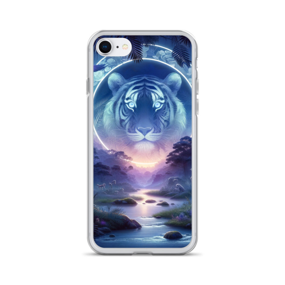 Clear iPhone Case - Mystical Twilight Tiger