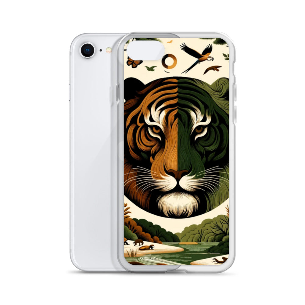 Clear iPhone Case - Earthy & Warm Tiger