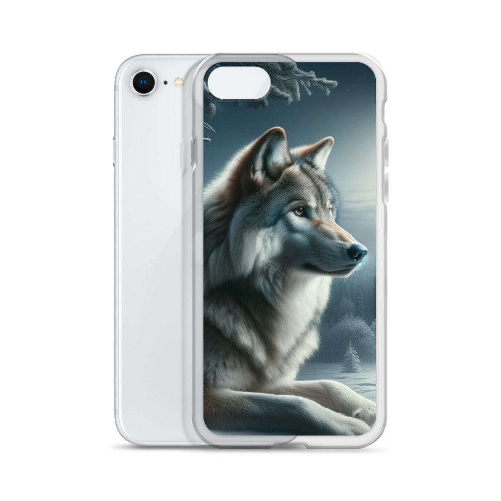 Clear iPhone Case - Wolf at Night