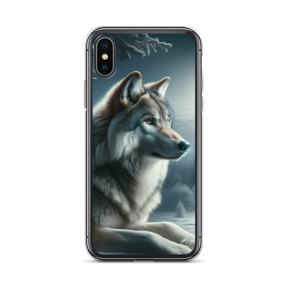 Clear iPhone Case - Wolf at Night