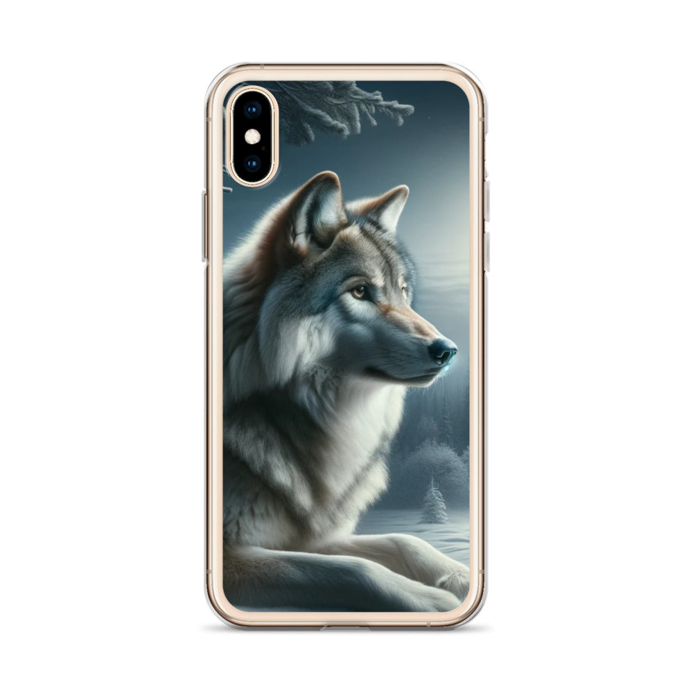 Clear iPhone Case - Wolf at Night