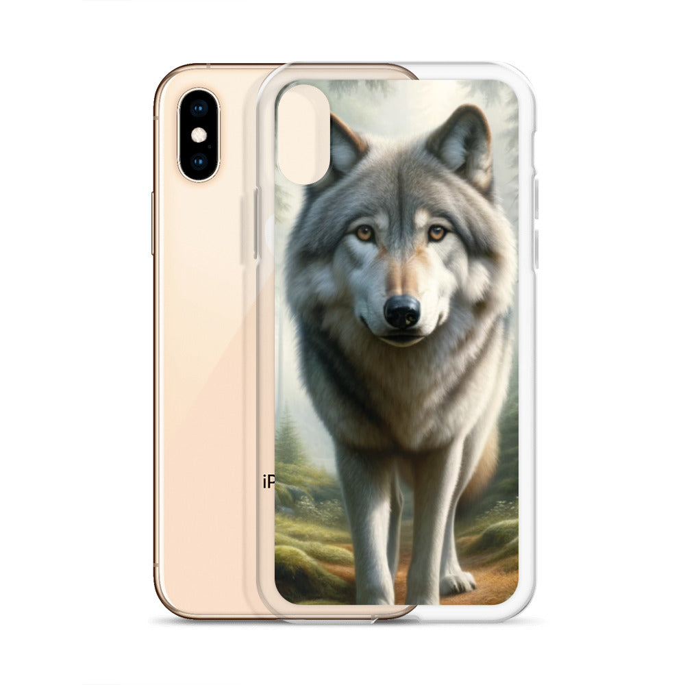 Clear iPhone Case - Forest Wolf