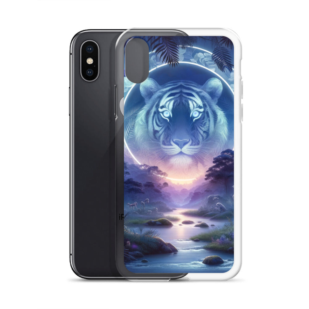 Clear iPhone Case - Mystical Twilight Tiger