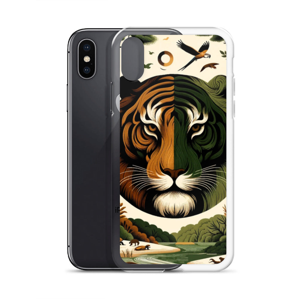 Clear iPhone Case - Earthy & Warm Tiger