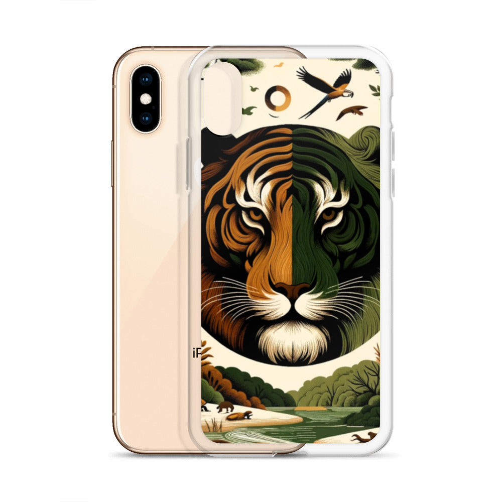 Clear iPhone Case - Earthy & Warm Tiger
