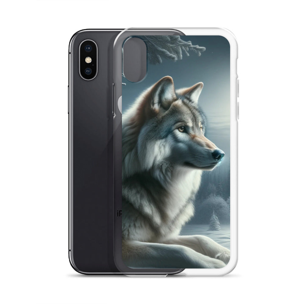 Clear iPhone Case - Wolf at Night