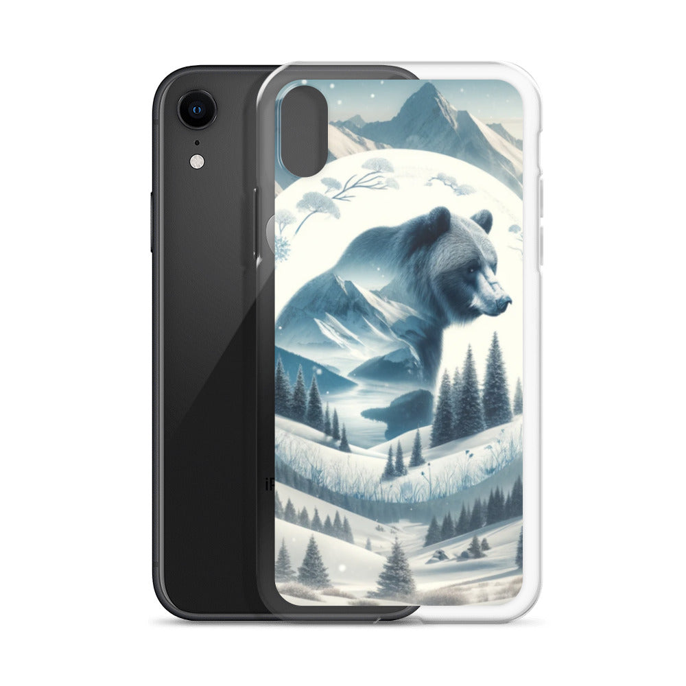 Clear iPhone Case - Snowy Bear