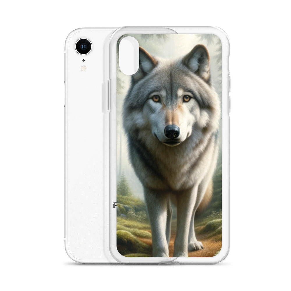 Clear iPhone Case - Forest Wolf