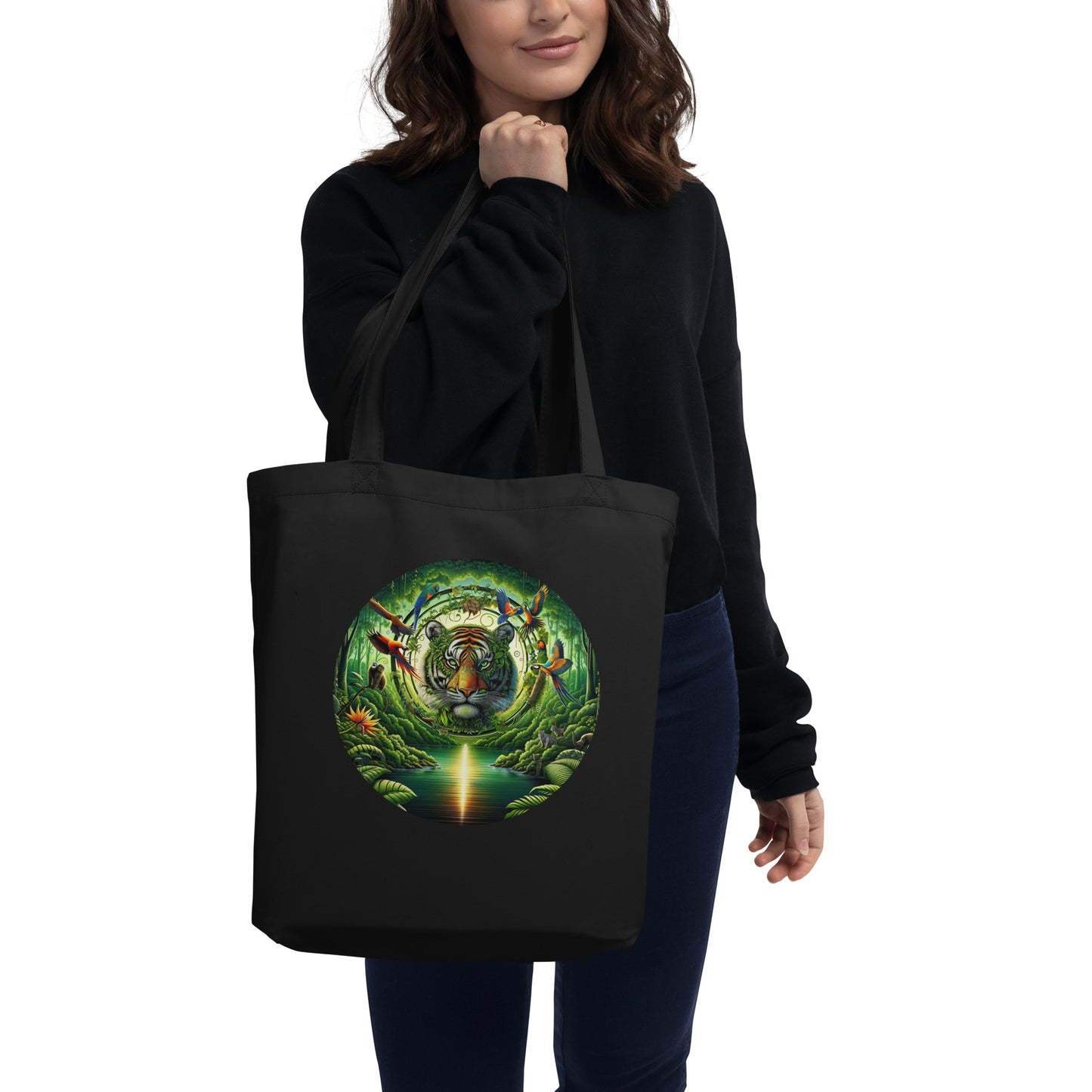 Eco Tote Bag - Vibrant & Natural Tiger