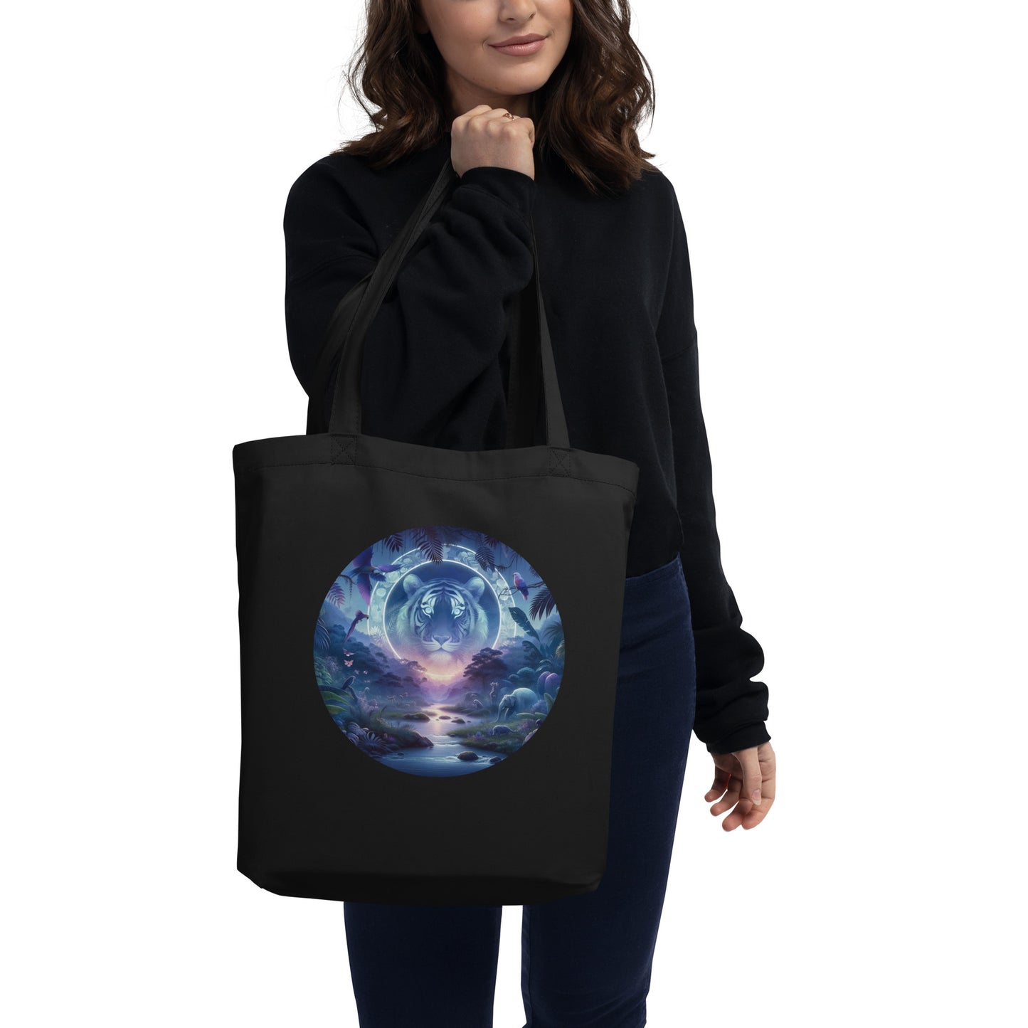 Eco Tote Bag - Mystical Twilight Tiger